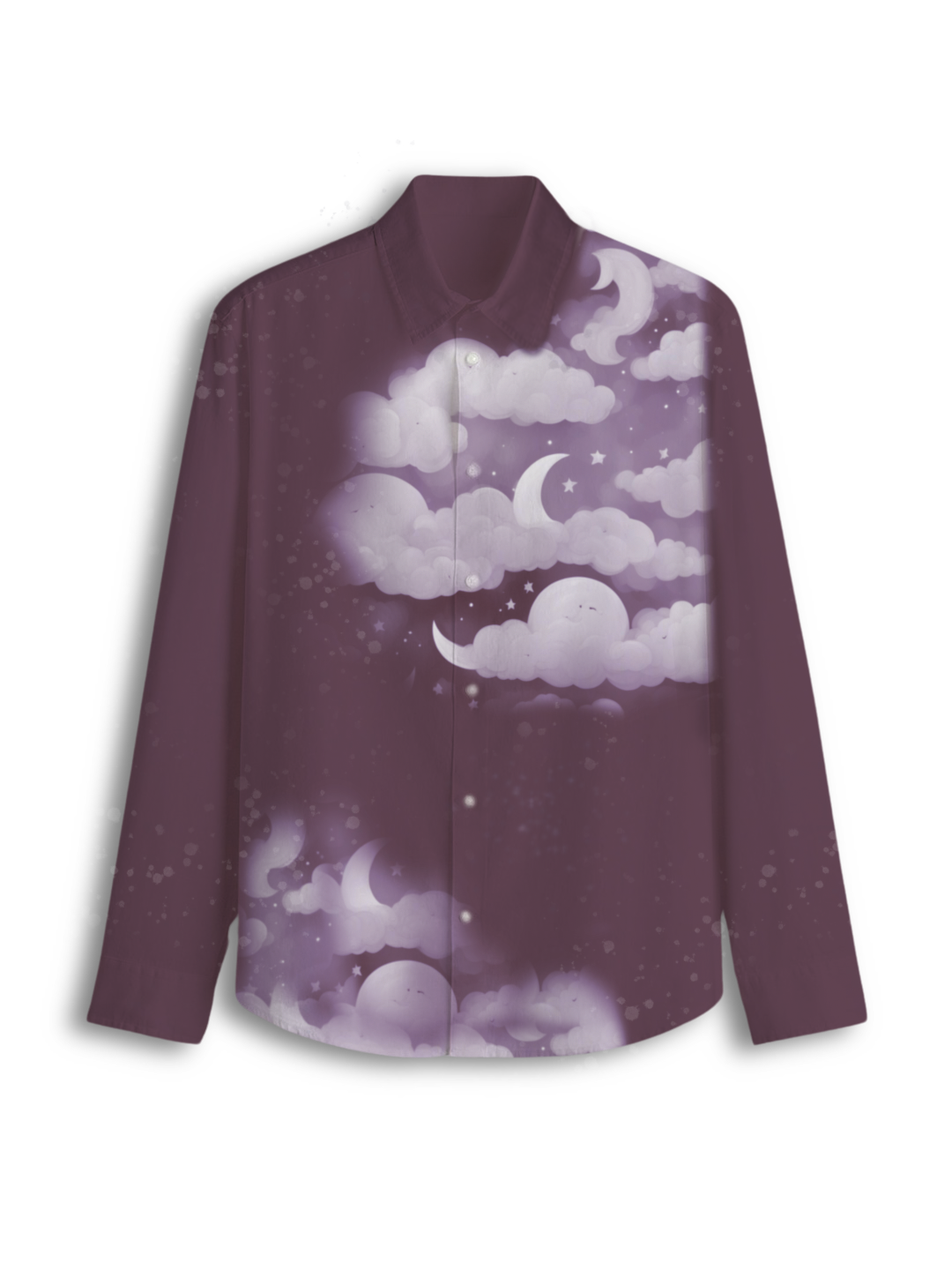 AI Imagined Wine Clouds Men's Collar Shirt