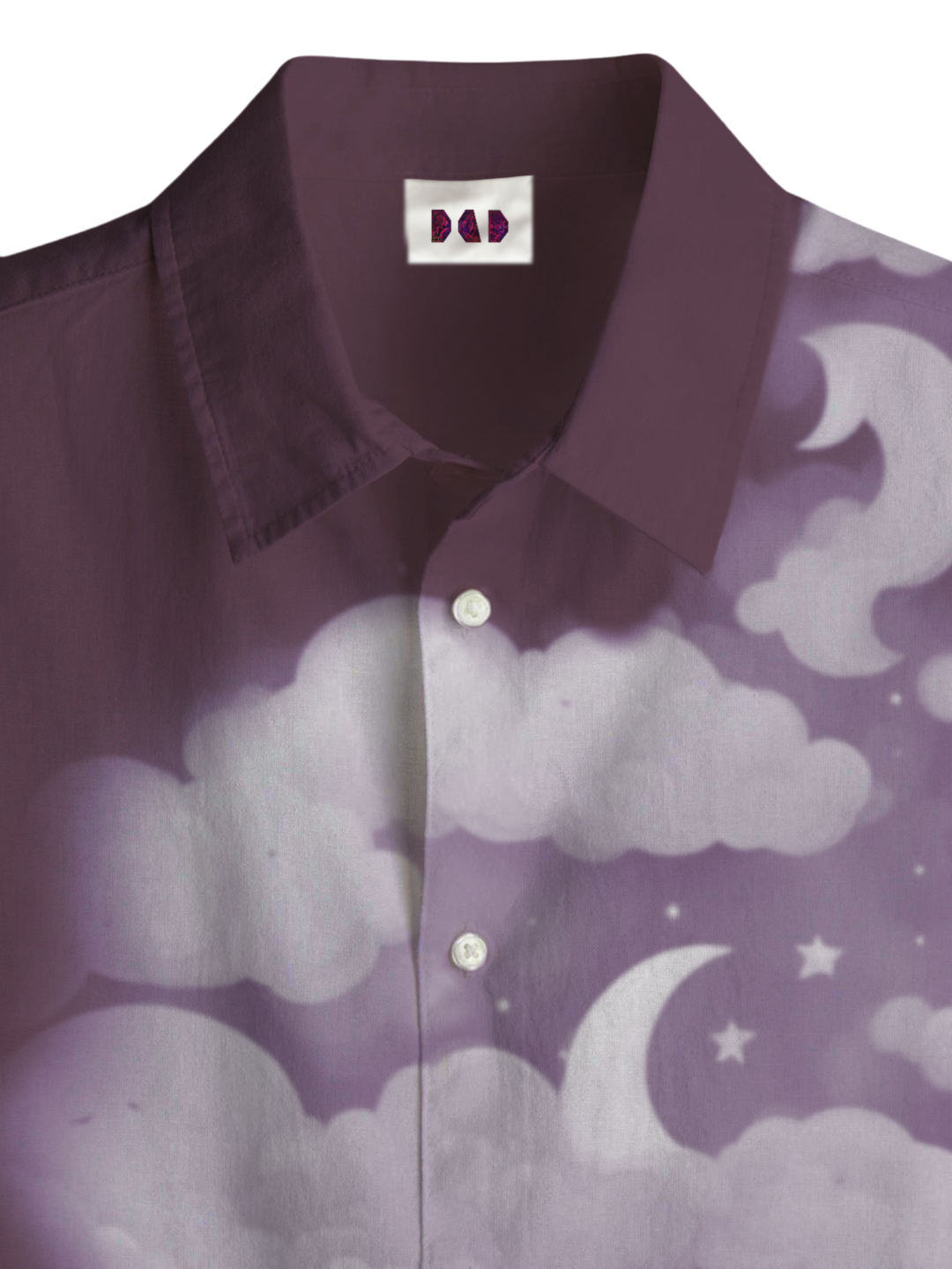 AI Imagined Wine Clouds Men's Collar Shirt